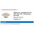 thumbnail image 2 of Radiator Cap - Compatible with 1975 - 1985, 1987, 1990 - 1993 Mercedes-Benz 300D 1976 1977 1978 1979 1980 1981 1982 1983 1984 1991 1992, 2 of 2