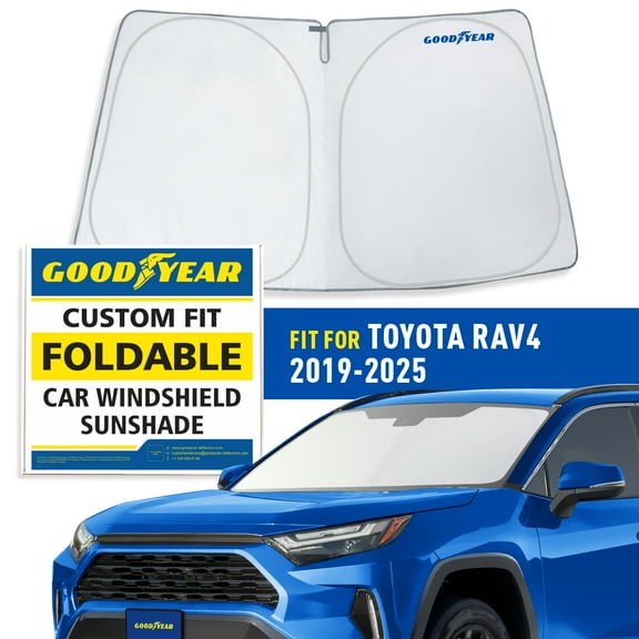 Goodyear Foldable Windshield SunShade for Toyota RAV4 2019-2025, SUV car accessories, Sunshade Cover, Sun Shade Car Windshield, Window Sun Blocker - GY008250