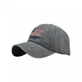 thumbnail image 2 of Danhjin American Flag Unisex Baseball Hat for Men and Women - USA Flag Mesh Snapback Flat Visor Cap, 2 of 2
