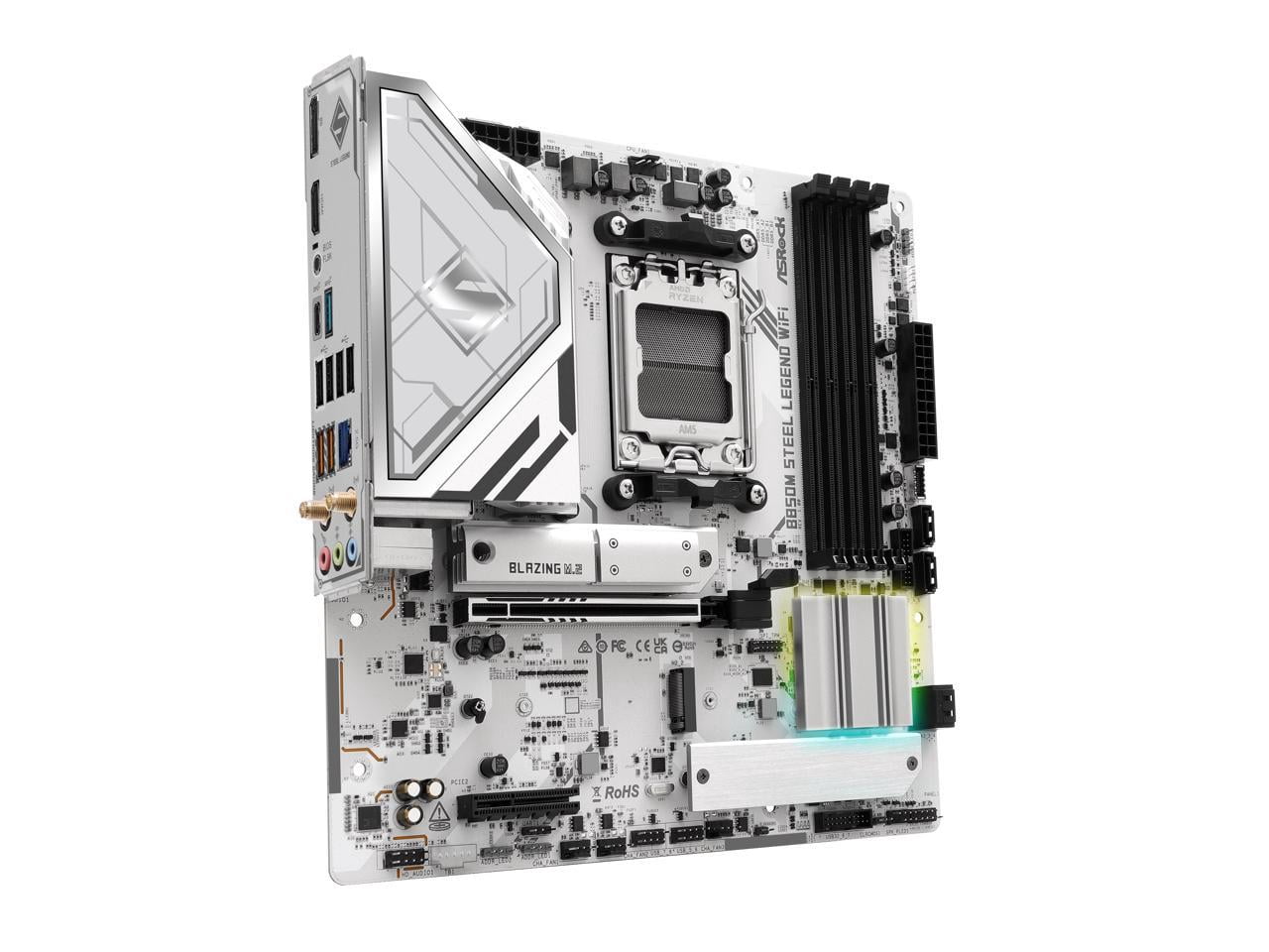 ASRock B850M STEEL LEGEND WIFI AM5 AMD B850 SATA 6Gb/s Micro ATX Motherboard