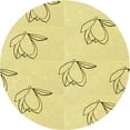 thumbnail image 1 of Ahgly Company Machine Washable Indoor Round Transitional Corn Yellow Area Rugs, 7' Round, 1 of 7