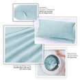 thumbnail image 4 of Nestl Velvet Throw Pillow Covers Solid Rectangle Soft Decorative Pillow Cover for Sofa, 12" x 20", Aqua, Pack of 2, 4 of 8