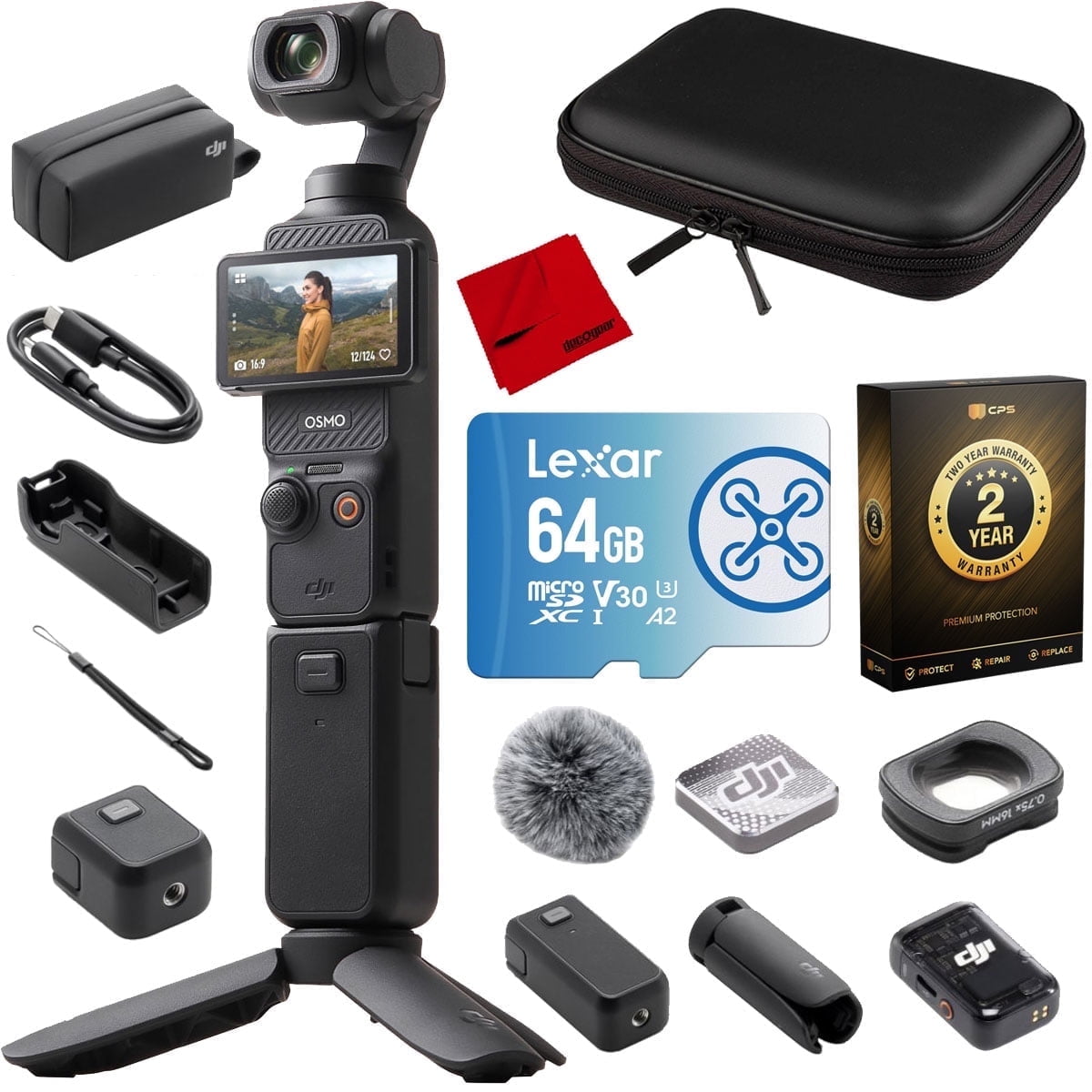 DJI Osmo Pocket 3 Creator Combo 4K Handheld 3-Axis Gimbal Bundle