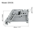 thumbnail image 2 of DIN Rail Mount Terminal Blocks End Stopper Screw Type Clamp Grey EW/35 Pack of 20, 2 of 5