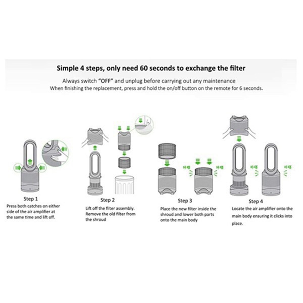Air Purifier Filter for Dyson Pure Cool 