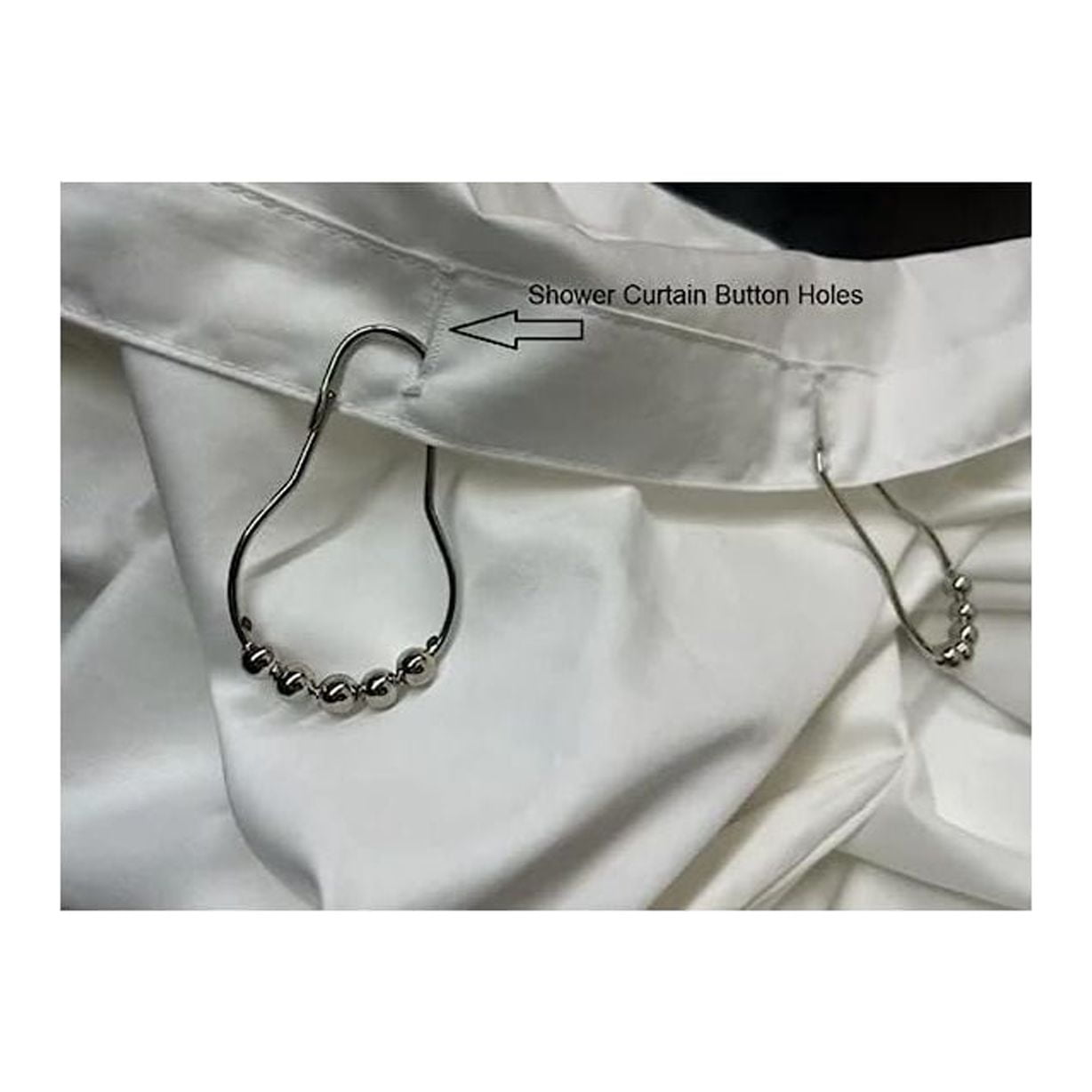 Scallop Embroidery Shower Cotton Curtain