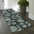 thumbnail image 2 of Maples Rugs Reggie Bohemian Floral Blue Non Slip Hallway Runner Rug, 2'6 x 8', 2 of 6