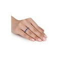 thumbnail image 3 of 1.62 Carat (Ctw) Lab-Created Blue and White Sapphire Ring Band in Sterling Silver for Women, 3 of 6