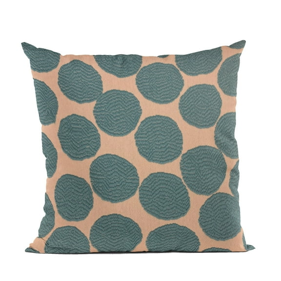 Plutus Brands Blue Plutus Dots Luxury Throw Pillow 16 in x 16in, Double Sided 16" x 16"