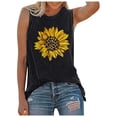 thumbnail image 1 of Birdeem Womens Tank Tops Casual Loose Fit Plus Size Sunflower Printed Tee Shirts, 1 of 6