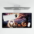 thumbnail image 4 of Spooky Halloween Night Witch Ragdoll Glowing Pumpkins Desk Mat Full Keyboard Mouse Pad Cat Lover Kitten Owner Gifts Idea Large Mousepad - 12015, 4 of 5