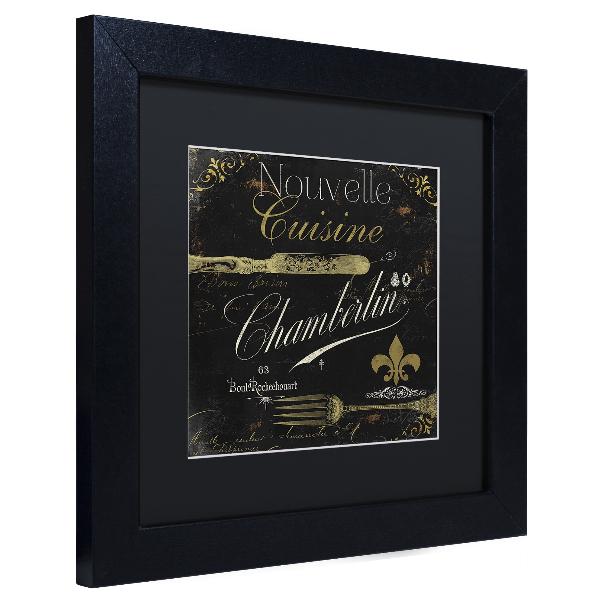 Trademark Fine Art "La Cuisine IV" Canvas Art by Color Bakery Black Matte, Black Frame