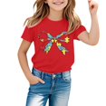 thumbnail image 2 of CPNG Children's Girls and Boys T Shirt Autism Awareness Bow Puzzle Print Loose Fit Tees Summer Casual Crew Neck Short Sleeve T-Shirt, 2 of 8
