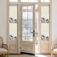 thumbnail image 2 of Vintage Flowers Window Privacy Film, Teal Blue Floral Brown Butterfly Leaf Static Cling UV Sun Blocking Heat Control Window Tint, Non-Adhesive One Way Windows Privacy Cover 17.7''x78.7'', 2 of 7
