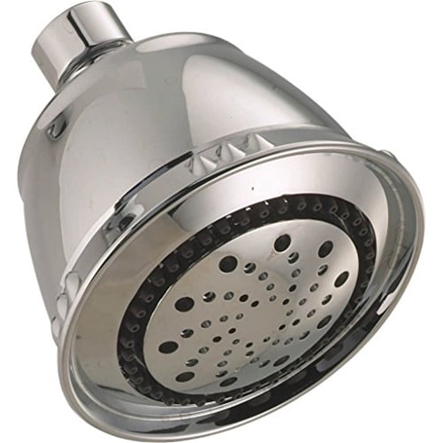 Delta Faucets Universal Fixed 5Setting Traditional Shower Head Brushed