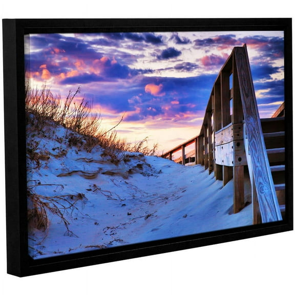 ArtWall Steve Ainsworth "Sunset at Ocracoke" Gallery-Wrapped Floater-Framed Canvas