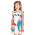 thumbnail image 1 of Balery Gnomes Summer Camisón de princesa para niñas, pijama de algodón con mangas abullonadas, suave y bonito.-Medium, 1 of 6