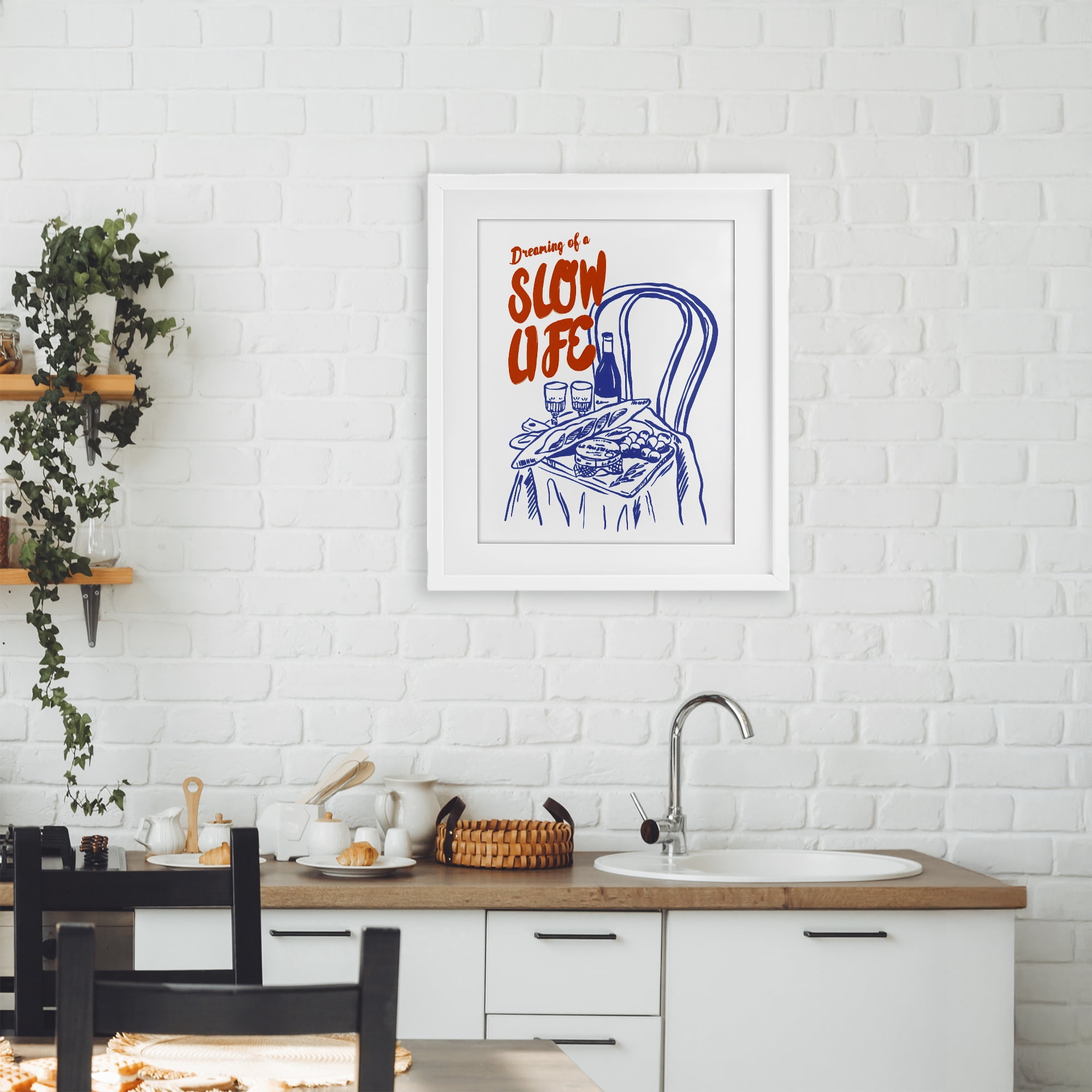 Stupell Industries Dreaming Of A Slow Life White Framed Print Under Glass, design by The Prints Vibe
