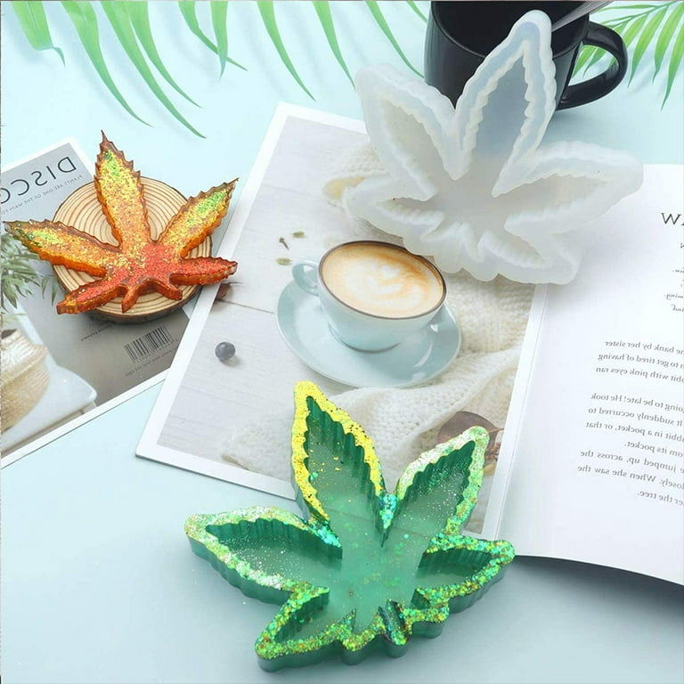 Maple Leaf Ashtray Silicone Mold Mirror Effect Resin Mold For DIY ...