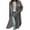 01 Gray, variant on Fewfanhot Womens Fall Fashion 2025 Long Double Breasted Jacket Oversized Button Down Maxi Coat Classic Lapel Outercoat