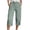 Mint Green, variant on Hurxie Womens Capris Pants High Waist Drawstring Comfy Casual Pants Lightweight Trousers Buttons with Pockets Gray,XL
