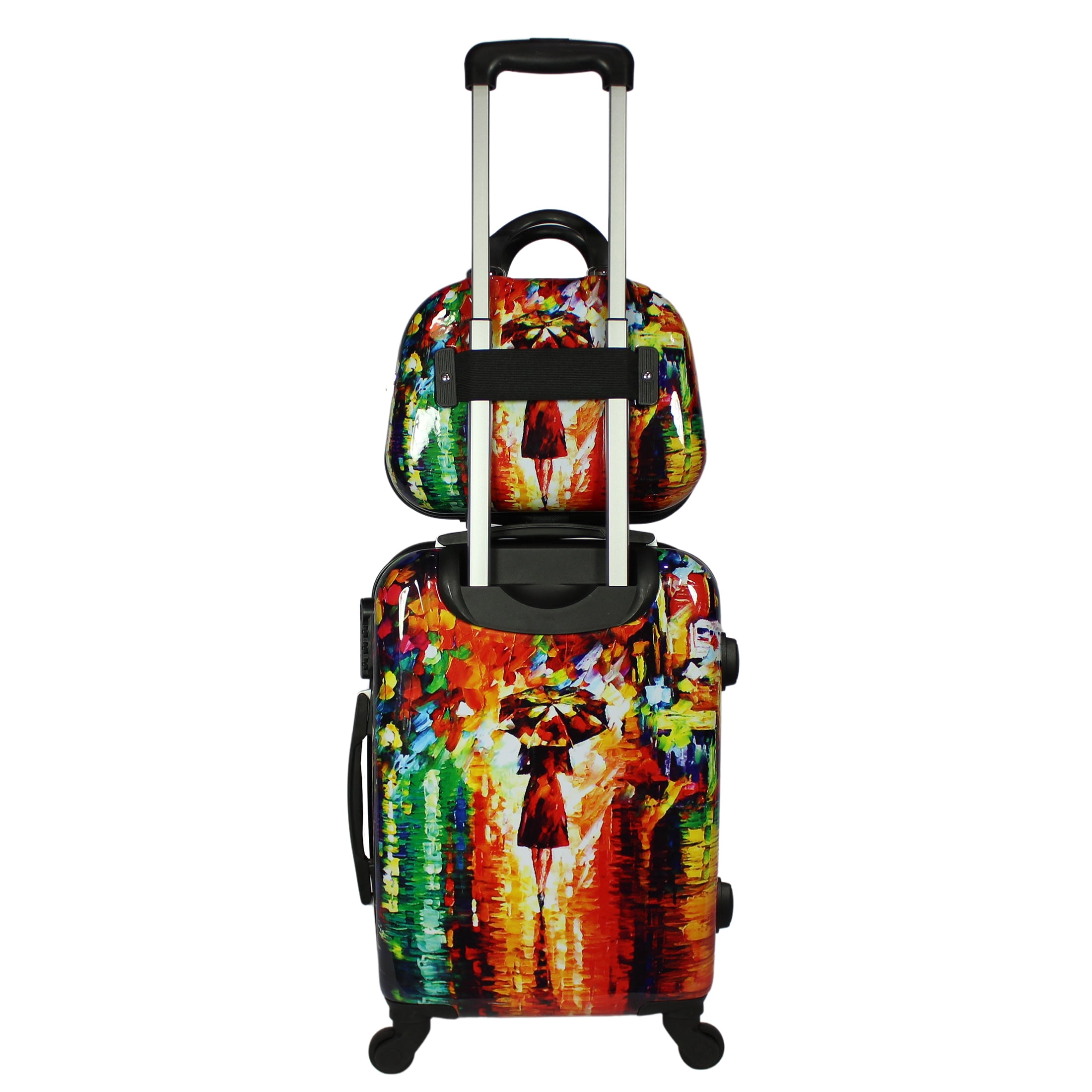 World Traveler 2-Piece Carry-On Hardside Spinner Luggage Set - Paris Nights