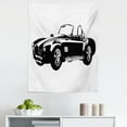 thumbnail image 1 of Vintage Tapestry, American Aged Vehicle with Wealth Properties Engine Print, Fabric Wall Hanging Decor for Bedroom Living Room Dorm, 5 Sizes, Black White, by Ambesonne, 1 of 1