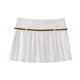 thumbnail image 4 of HH TRAF 2024 Falda pantalón plisada elegante de color liso para mujer, con cremallera lateral y cinturón decorativo, minifalda ajustada, pantalones cortos para mujer, 4 of 5