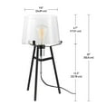 thumbnail image 2 of Globe Electric Lancaster 20" Table Lamp, Black Finish, Exposed Chrome Socket, Metal Base, Clear Glass Shade, In-Line Rocker Switch, 67024, 2 of 6
