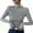 Gray, variant on fatyb Striped Mock Neck Shirts Womens Long Sleeve Slim Tops Stretchy Undershirts Casual Basic Shirts