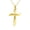 Gold1, variant on Midir&Etain Cross Necklace 14K Gold Plated Twisted Cross Pendant Necklace Faith Religious Jewelry Gifts for Women Her Wife, 18"+2" Chain
