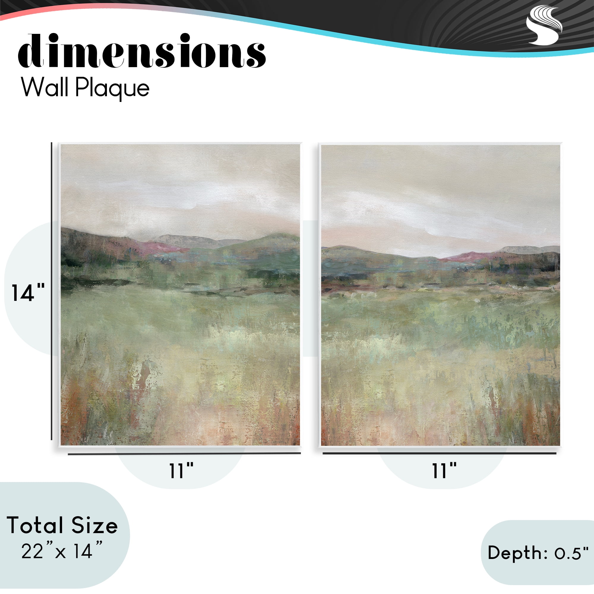 Stupell Industries Muted Glimpse of Spring 2 Piece Wall Plaque Art Set, design by Carol Robinson