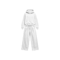 thumbnail image 5 of Zynoxe Womens Sweatsuits 2 Piece Set Long Sleeve Hooded Sweatshirt & Elastic Drawstring Waist Sweat Pants Suit Versatile Solid Color Tracksuit Set Lightweight Fall Winter Suit Set with Pockets Navy L, 5 of 7