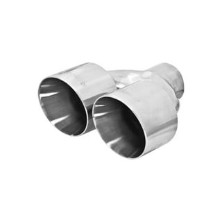 Unique Bargains 75mm Inlet Dual Twin Tip Racing Car Exhaust Pipe Y Shaped  Muffler Tailpipe