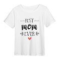 thumbnail image 2 of Dujiujun Best Mom Women Top Decorative Perfect Gifts Polyester Short Sleeve Tee Top for Summer, 2 of 8