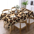 thumbnail image 2 of Leopard Rectangle Tablecloth African Cheetah Skin Leopard Print Brown Table Cloth Dining Table Cover for Home Kitchen Restaurant Party Buffet Picnic 60 x 84 Inch, 2 of 6
