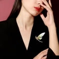 thumbnail image 3 of Tnobhg Simple Dragonfly Shape Brooch Shiny Rhinestones Pin Women Elegant Badge Clothes Suit Lapel Accessories, 3 of 8