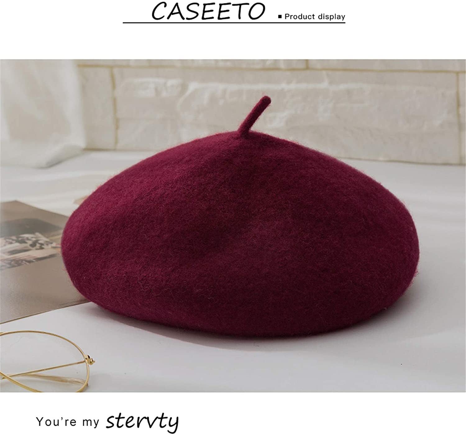 Wool Adjustable Cap Women Beret 