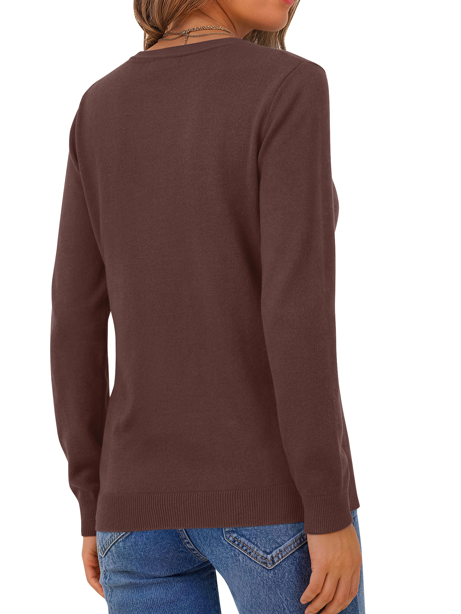 Fantaslook Women's Crew Neck Knit Pullover Sweater photo 4
