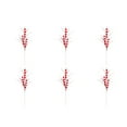 thumbnail image 2 of Vickerman Red/White Pom Pom Artificial Christmas Spray. Includes 6 sprays per pack., 2 of 2