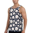 thumbnail image 2 of Easygdp Cute Basebal Men's Tank Top, Sleeveless Muscle T Shirts, Breathable, Quick-Dry, Loose for Gym, Running, Fitness - Large, 2 of 9