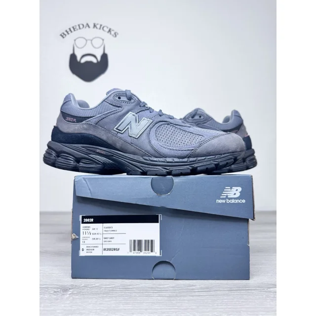 Size 11.5 - New Balance 2002R ‘Charcoal Black’ M2002RGF Authentic Og WORN ONCE