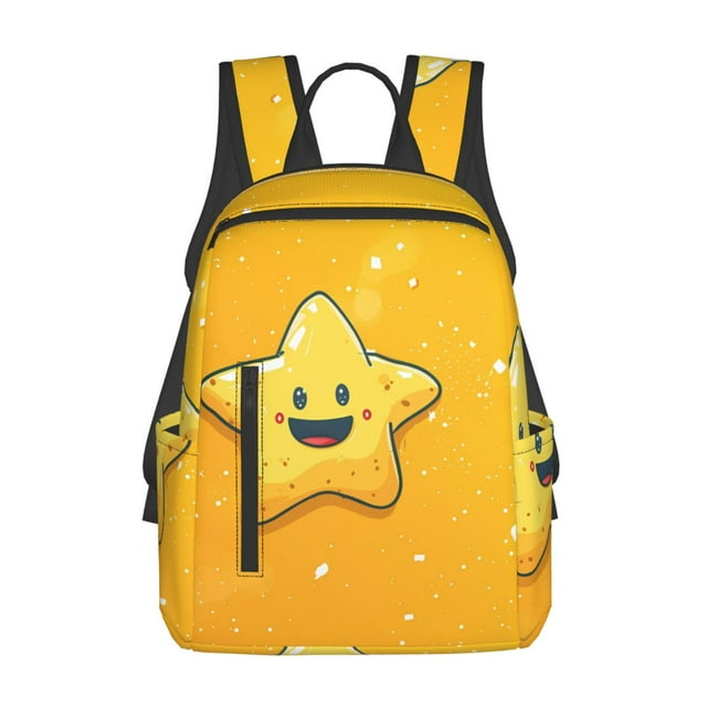 Kdxio Happy Cartoon Star Print Large Travel Backpack Carry on Flight Approved Laptop Work Business Backpack for Women Men