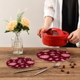 thumbnail image 6 of SKYSONIC Love Heart Romantic Pot Holders Trivets, 2 Pcs Heat Resistant Trivets,Valentine Pink Wing Cotton Thread Weave Mats for Hot Pads Pans Pot Bowl Teapot for Kitchen Decor, 6 of 7