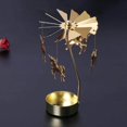 thumbnail image 2 of facefd Christmas Tea Light Rotary Candlesticks Candle Holder Metal Xmas Home Decor Unicorn, 2 of 9