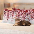 thumbnail image 3 of Pack of 2 Outdoor Pillow Covers 20x12 Inch Waterproof Red Eucalyptus Leaves Throw Pillow Covers,Decorative Couch Pillow Shams Protectors Summer Botanical Weeping Wooden Patio Cushion Pillowcases, 3 of 8