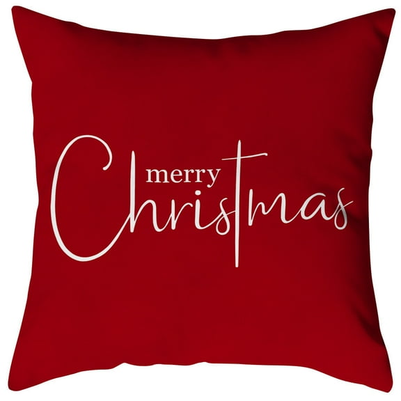 Grrvtrz Christmas Snowflake Pillow Cover Christmas Tree Printed Home Cushion Cover Sofa Cushion Cover,Pillows,Christmas Decorations