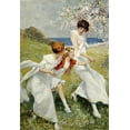 thumbnail image 2 of Lelong, Rene 14x18 White Modern Wood Framed Museum Art Print Titled - A Spring Day By The Seashore, 2 of 4