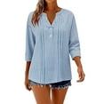 thumbnail image 4 of Blczomt Casual Spring Tops for Women 2026 Blue Tops Trendy Cute Shirts Women,XL, 4 of 6