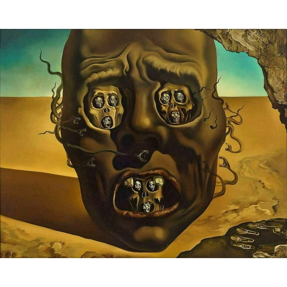 Salvador Dali The Face Of War - Canvas OR Print Wall Art